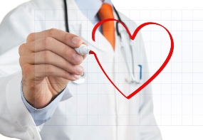 doctor drawing a heart