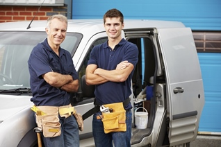 White van repair men